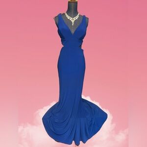 Elegant Royal Blue Evening Gown